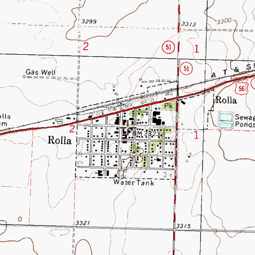 Topographic Map of Penecostal Holiness Church, KS