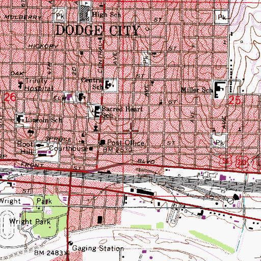 Topographic Map of Pentecostal Holiness Church, KS