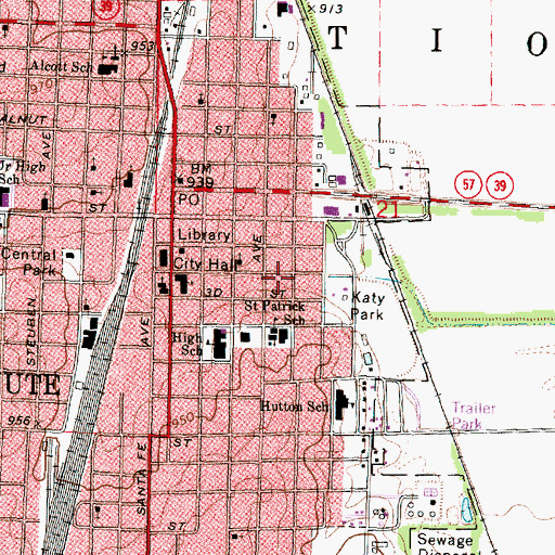 Topographic Map of Reachout Christian Center, KS