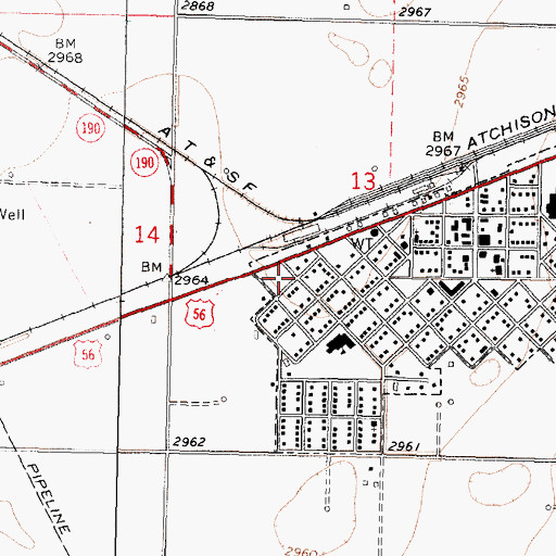 Topographic Map of Saint Alphonsus Catholic Church, KS