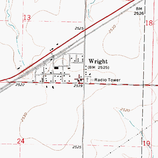 Topographic Map of Saint Andrew's Catholic Church, KS