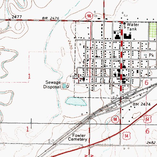 Topographic Map of Saint Anthony's Catholic Church, KS