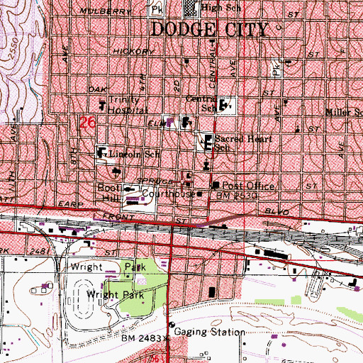 Topographic Map of Saint Cornelius Episcopal Church, KS