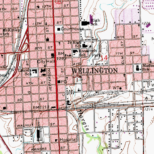 Topographic Map of Saint James African Methodist Episcopal Church, KS