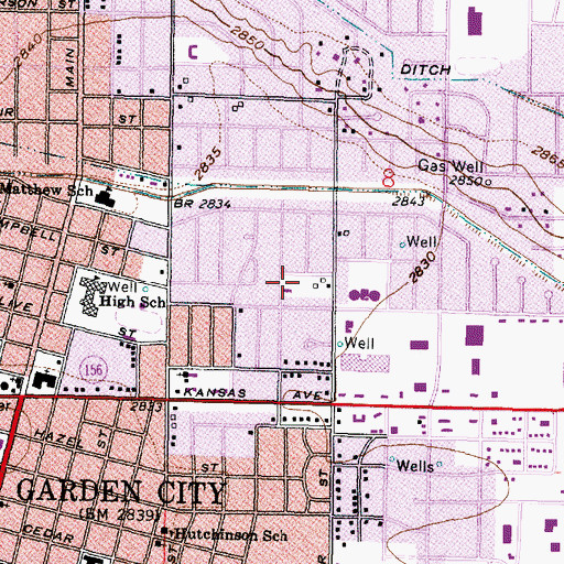 Topographic Map of Saint James Lutheran Church, KS
