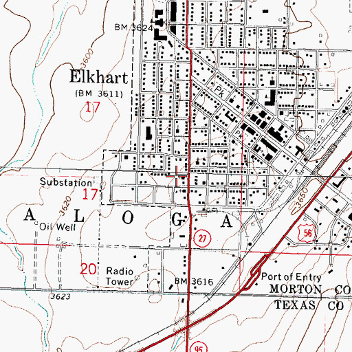 Topographic Map of Saint Joan of Arc Catholic Church, KS