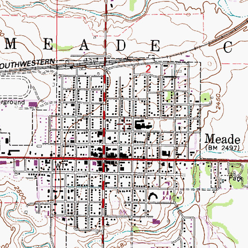 Topographic Map of Saint John Lutheran Church, KS