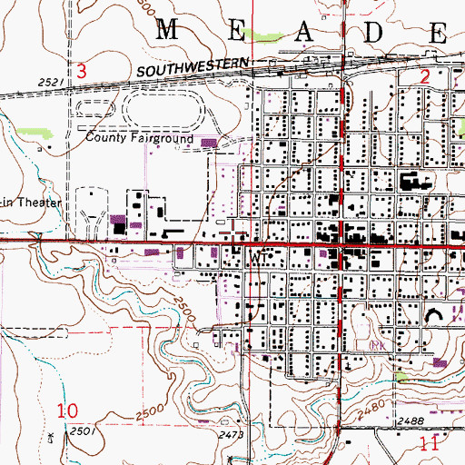 Topographic Map of Saint John the Baptist Catholic Church, KS