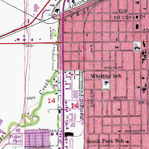 Topographic Map of Saint John's Missionary Baptist Church, KS