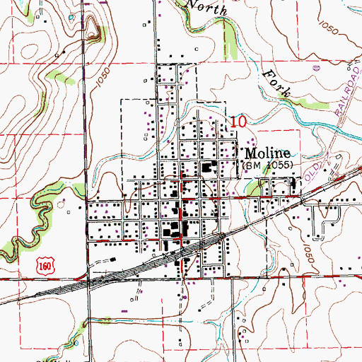 Topographic Map of Saint Mary's Catholic Church, KS