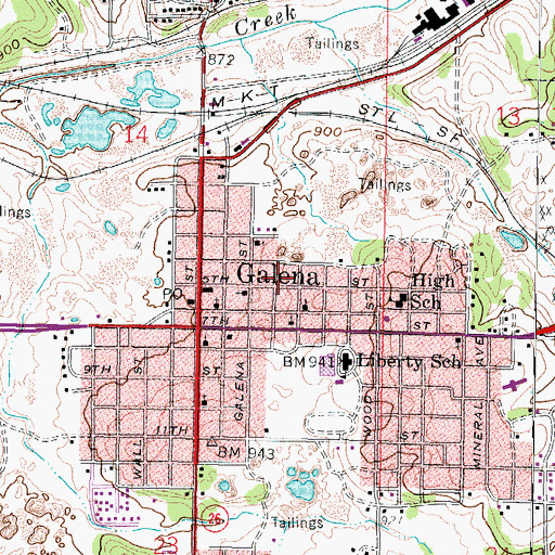 Topographic Map of Saint Mary's Episcopal Church, KS
