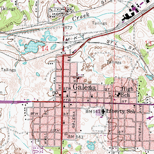 Topographic Map of Saint Patricks Catholic Church, KS