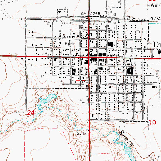 Topographic Map of Saint Theresa Catholic Church, KS
