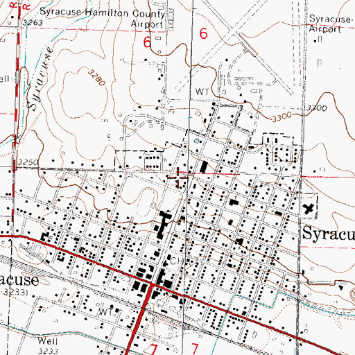 Topographic Map of Southern Baptist Church, KS