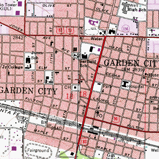 Topographic Map of Templo Calvario, KS