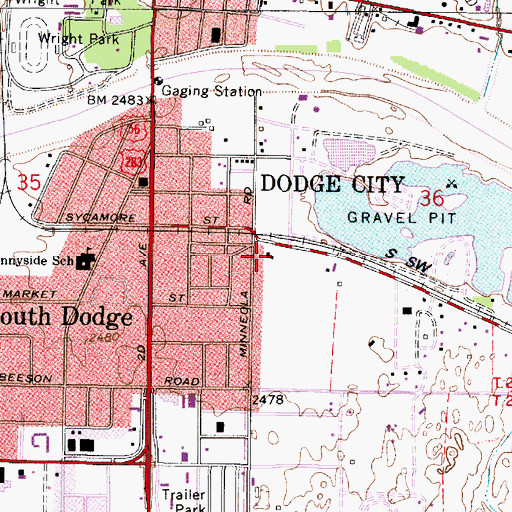 Topographic Map of Templo la Hermosa, KS