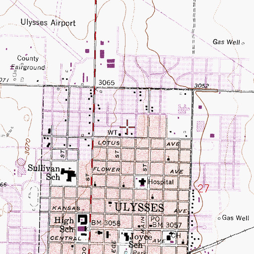 Topographic Map of Templo Nueva Vida, KS