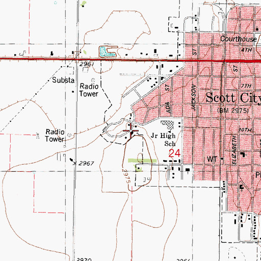 Topographic Map of The Church of Jesus Chirst of Latter Day Saints, KS