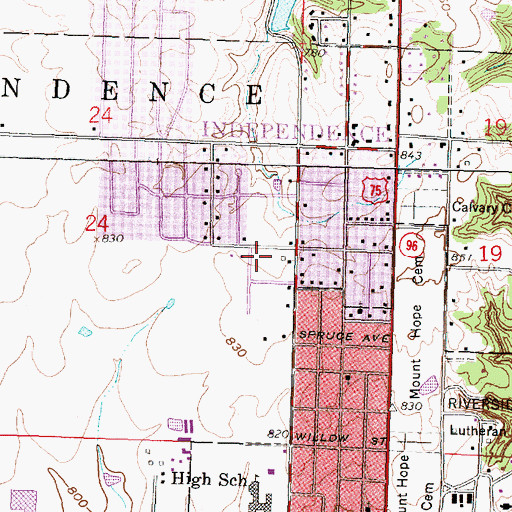 Topographic Map of The Church of Jesus Christ of Latter Day Saints, KS