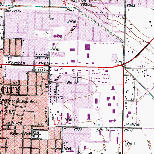 Topographic Map of Trinity Lutheran Church, KS