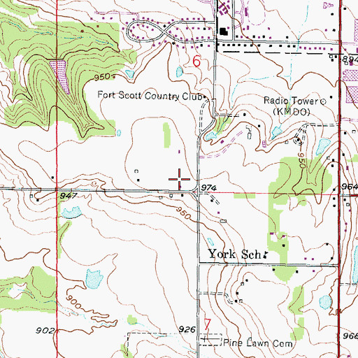 Topographic Map of Trinity Lutheran Church, KS