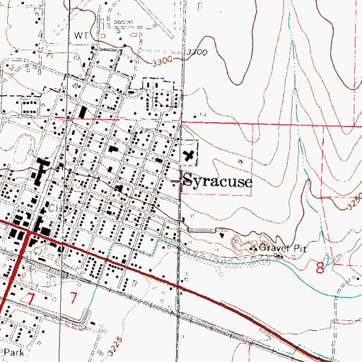 Topographic Map of Wesleyan Church, KS