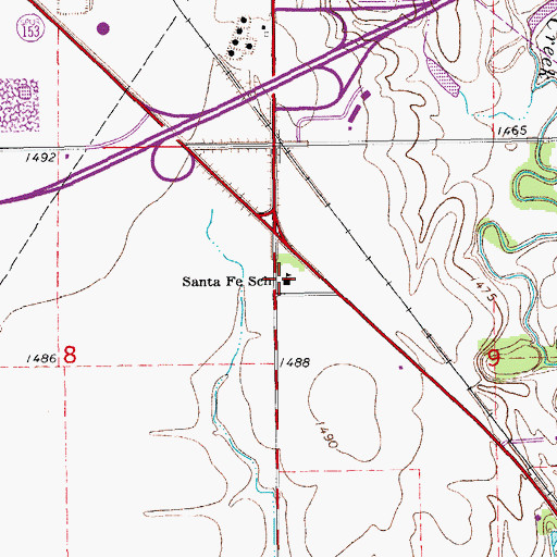 Topographic Map of Crossroads Assembly of God Church, KS