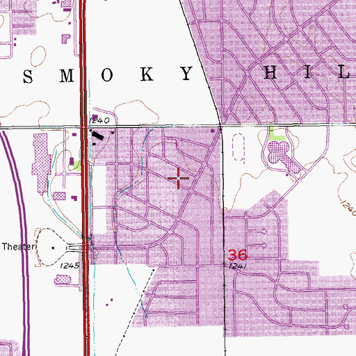 Topographic Map of Belmont Boulevard Christian Church, KS