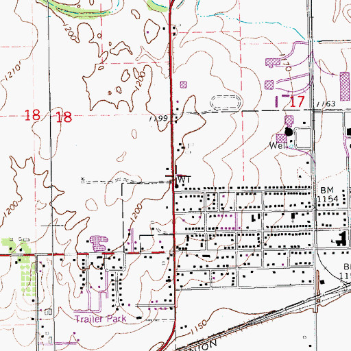 Topographic Map of Abilene Bible Baptist Church, KS