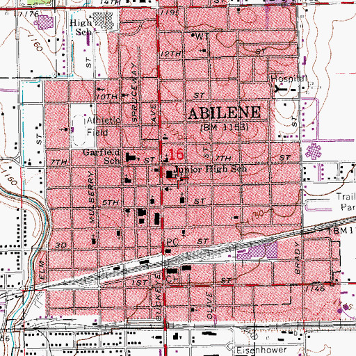 Topographic Map of First Church of the Resurrection, KS