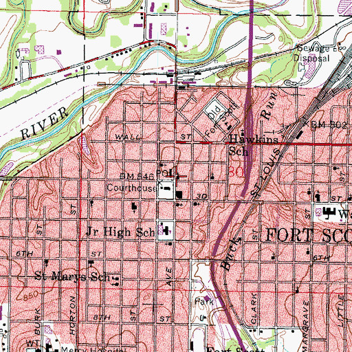 Topographic Map of Abundant Grace Church, KS