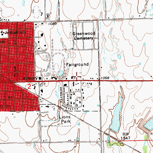 Topographic Map of Eureka Seventh Day Adventist Church, KS