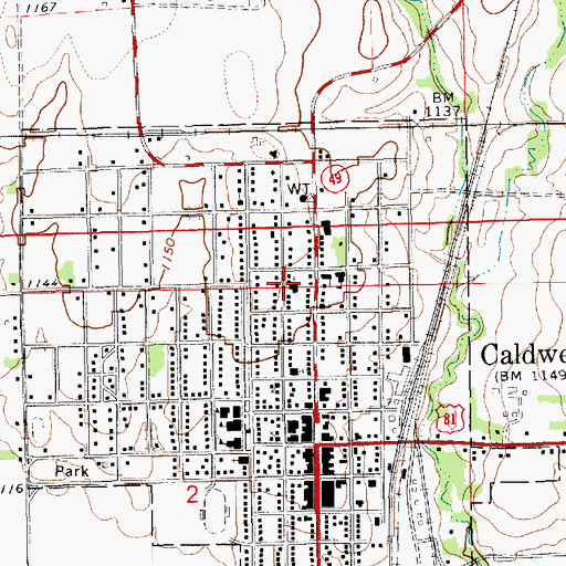 Topographic Map of Assembly of God Church, KS