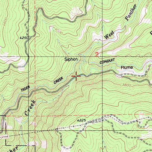 Topographic Map of West Panther Creek, CA