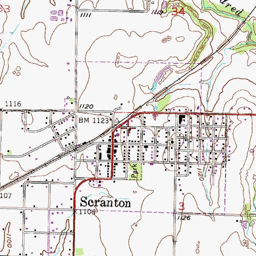 Topographic Map of Lighthouse Assembly of God Church, KS