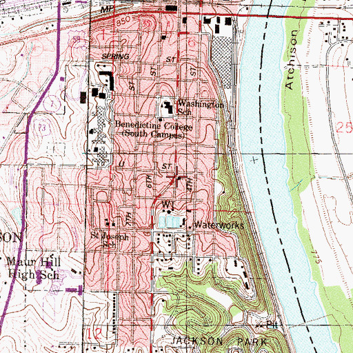 Topographic Map of New Life Assembly of God Church, KS
