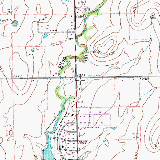 Topographic Map of First Assembly of God Church, KS