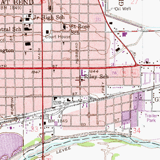 Topographic Map of Myers Chapel African Methodist Episcopal Church, KS