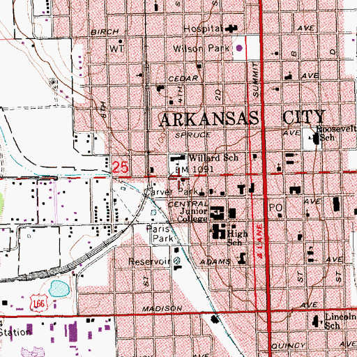 Topographic Map of Saint James African Methodist Episcopal Church, KS