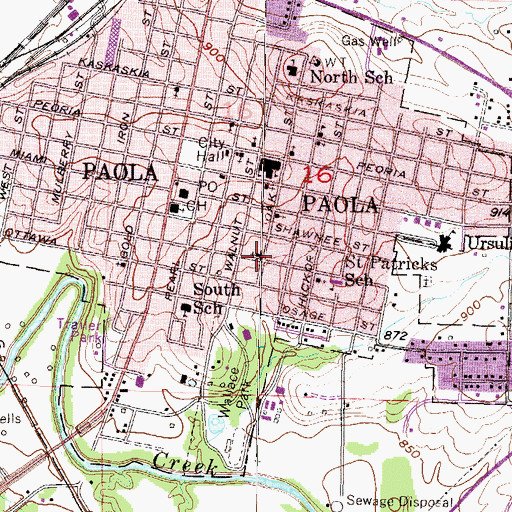 Topographic Map of Saint James Brown Chapel African Methodist Episcopal Church, KS
