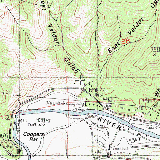 Topographic Map of West Valdor Gulch, CA