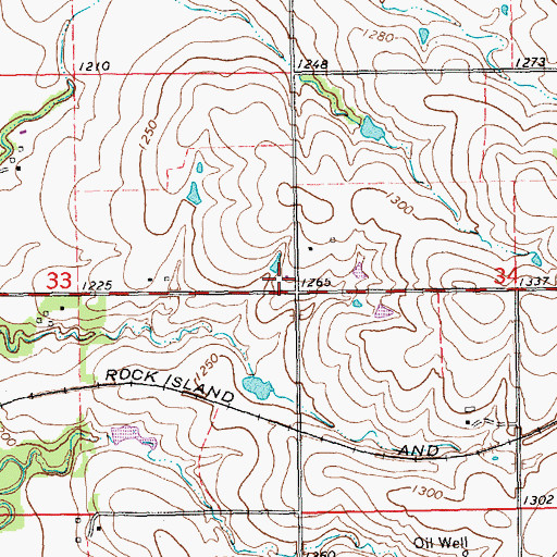Topographic Map of Countryside United Methodist Church, KS