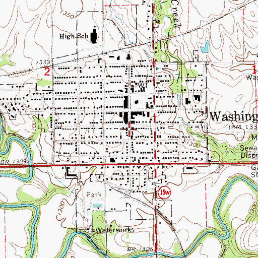 Topographic Map of Linn United Methodist Church, KS