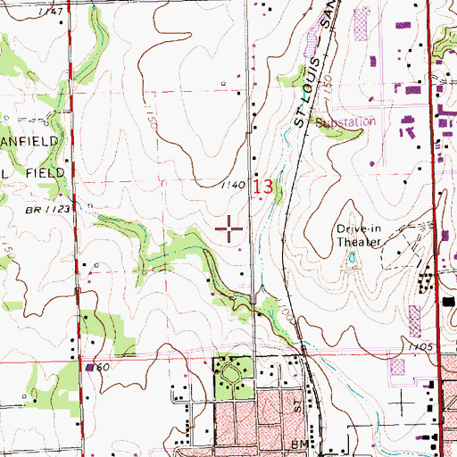 Topographic Map of Bible Christian Church, KS