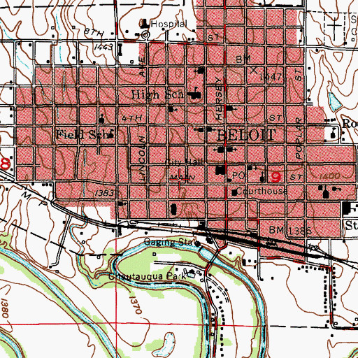 Topographic Map of New Life Assembly of God Church, KS