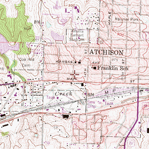 Topographic Map of Apostolic Lighthouse Church, KS