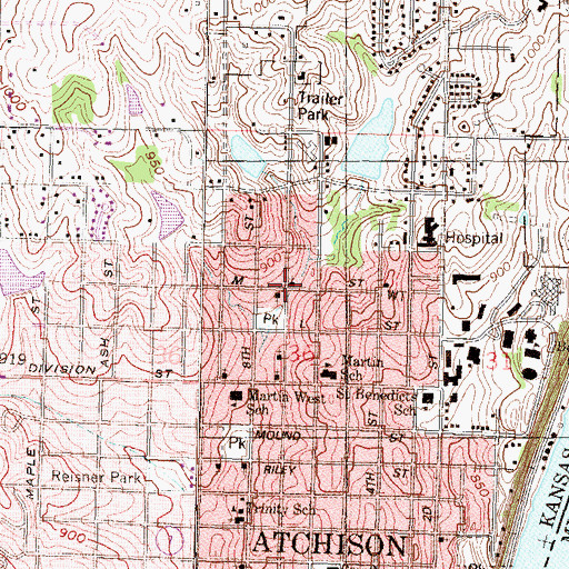 Topographic Map of Church of the Living God, KS