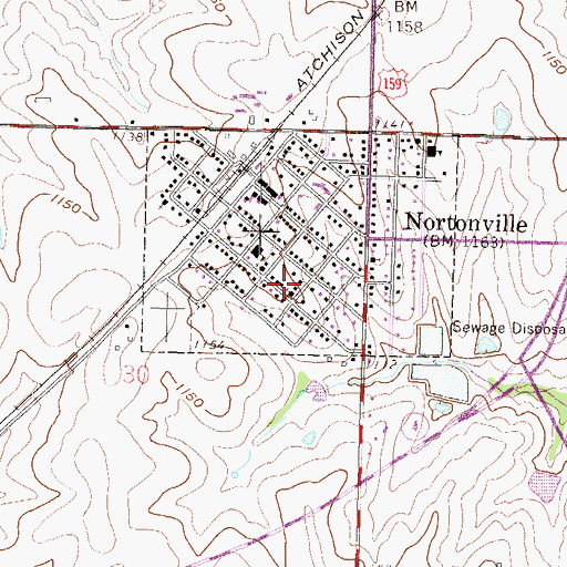 Topographic Map of Saint Matthews Lutheran Church, KS