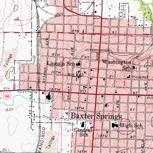 Topographic Map of Apostolic Faith Church, KS
