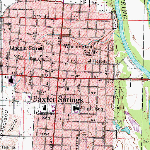 Topographic Map of Saint Joseph Catholic Church, KS